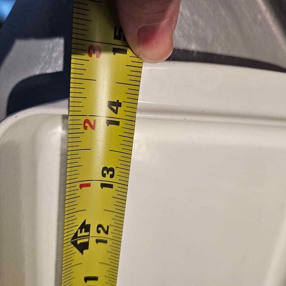 White Copco Denmark Enamel and Cast Iron Lasagna Pan 9x14 - Picture 5 of 7